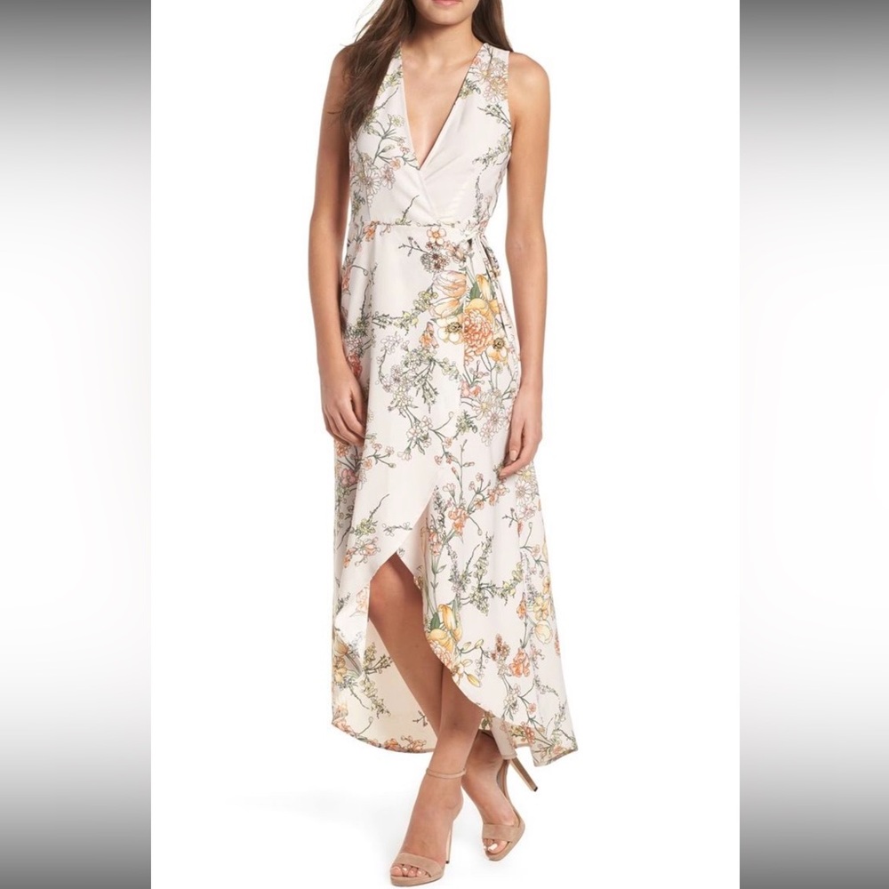 Keith floral wrap dress
